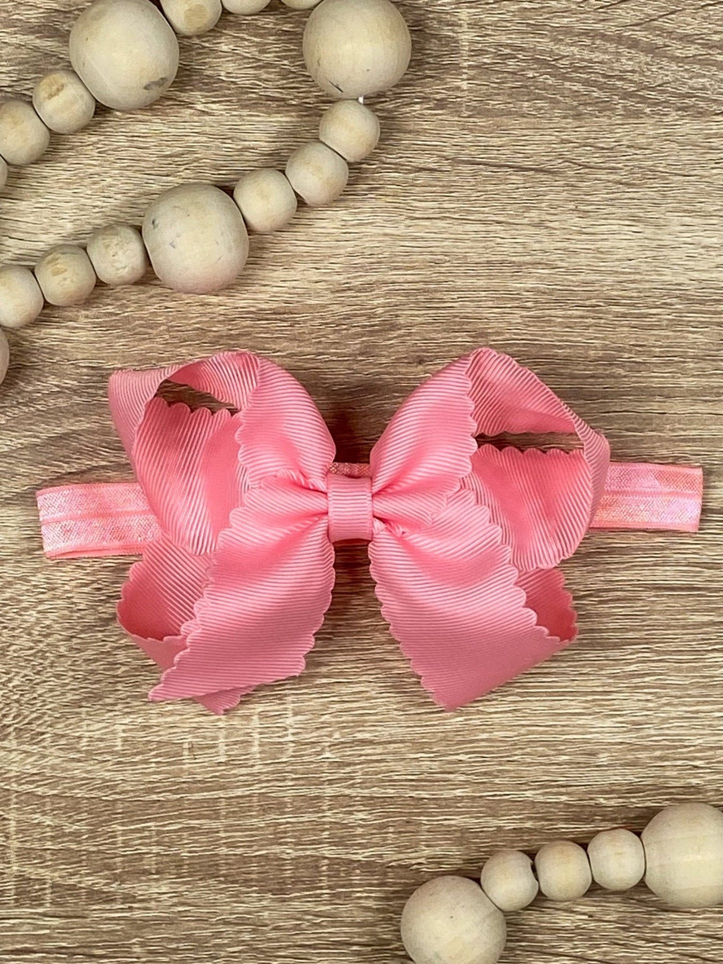 Classic Scalloped Bows - Alligator Clip - 4.5"