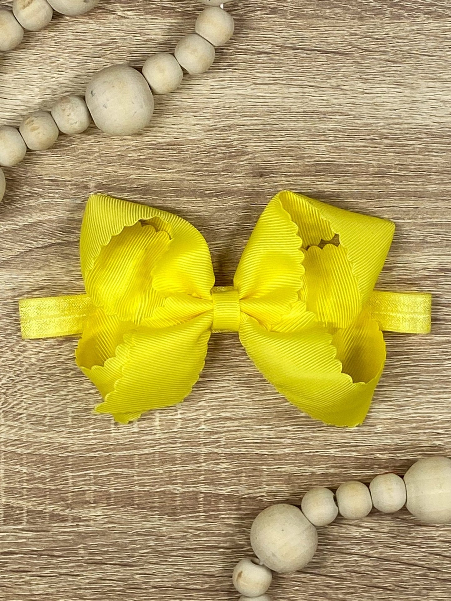 Classic Scalloped Bows - Alligator Clip - 4.5"