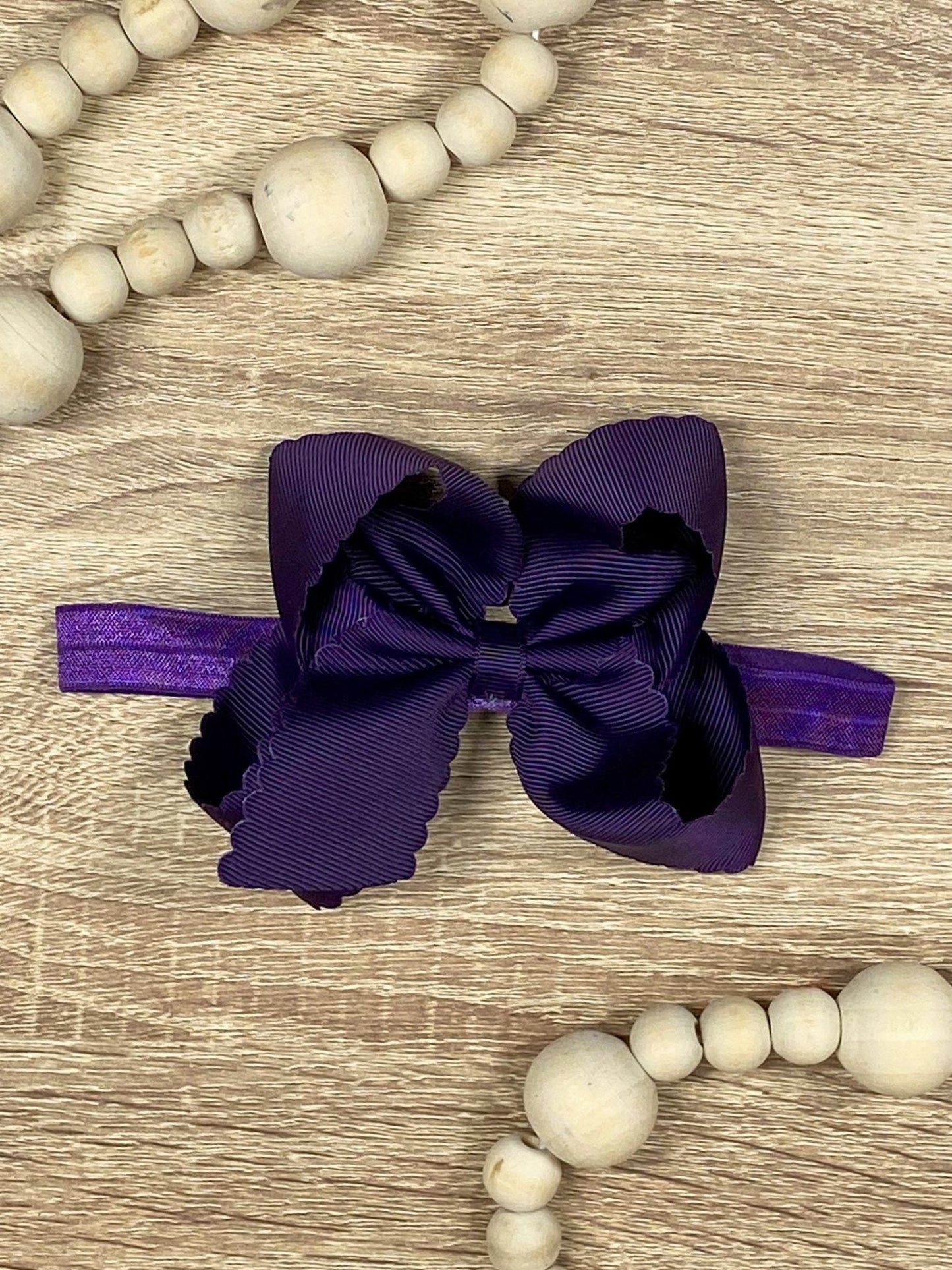 Classic Scalloped Bows - Alligator Clip - 4.5"