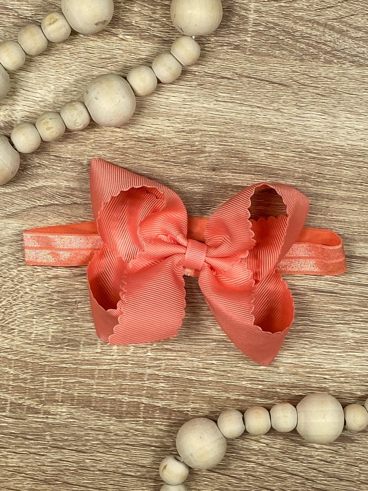 Classic Scalloped Bows - Alligator Clip - 4.5"