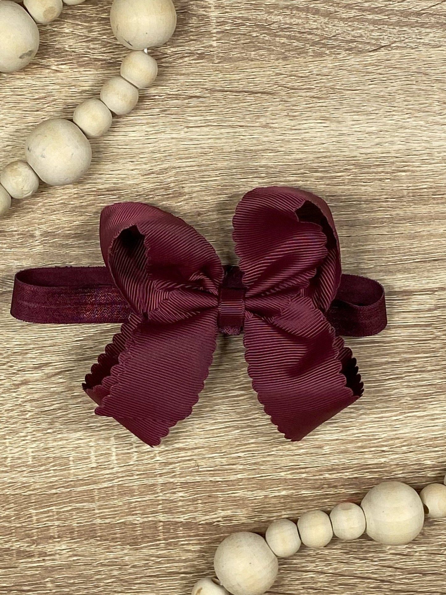 Classic Scalloped Bows - Alligator Clip - 4.5"