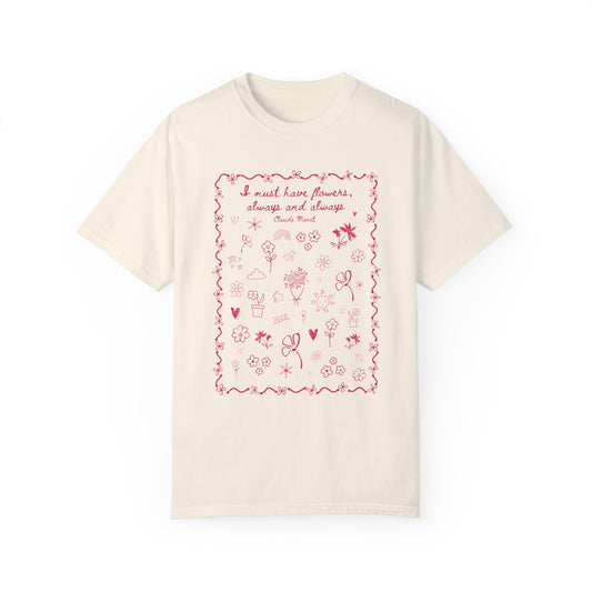 Claude Monet Gardening Tee Shirt