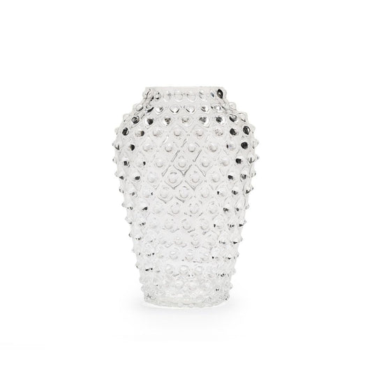 Hobnail Vase - Barrel - Clear Quartz