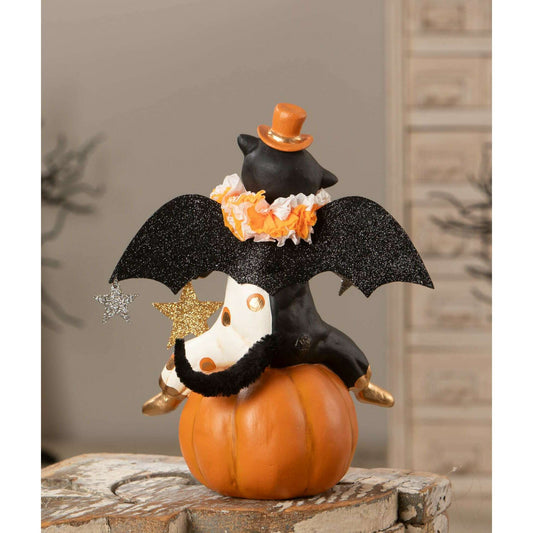 Clowning Cat on Jack | Halloween Decor | Bethany Lowe