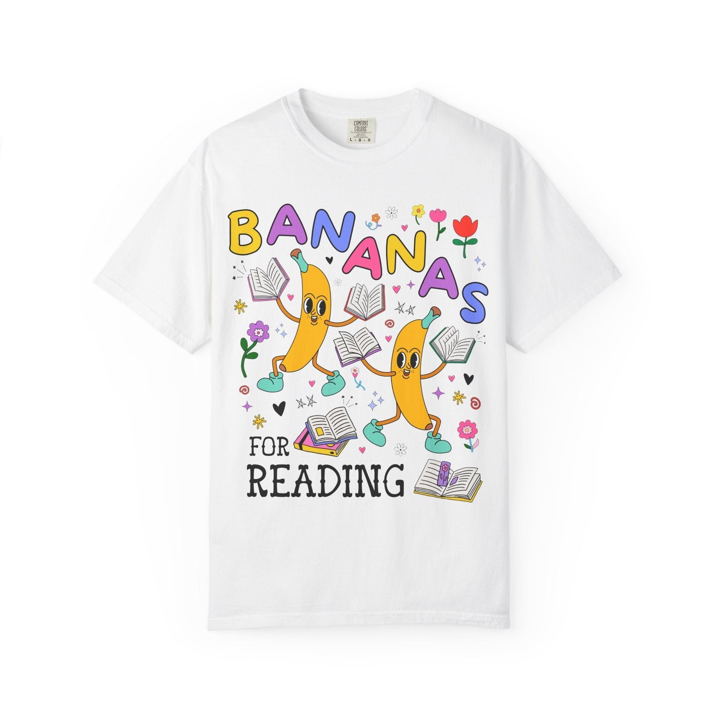 Colorful Bookworm Tee Shirt with Fruit