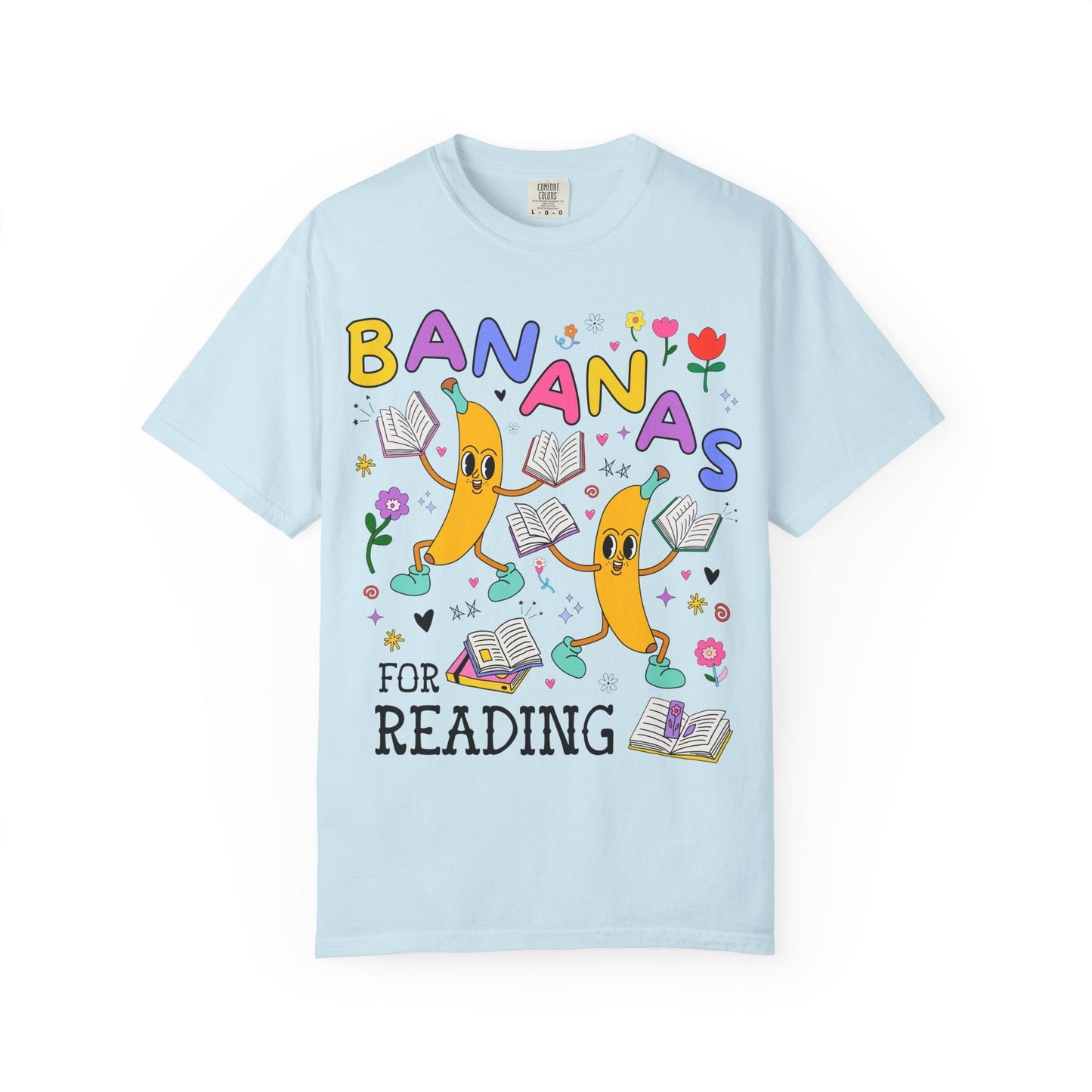 Colorful Bookworm Tee Shirt with Fruit