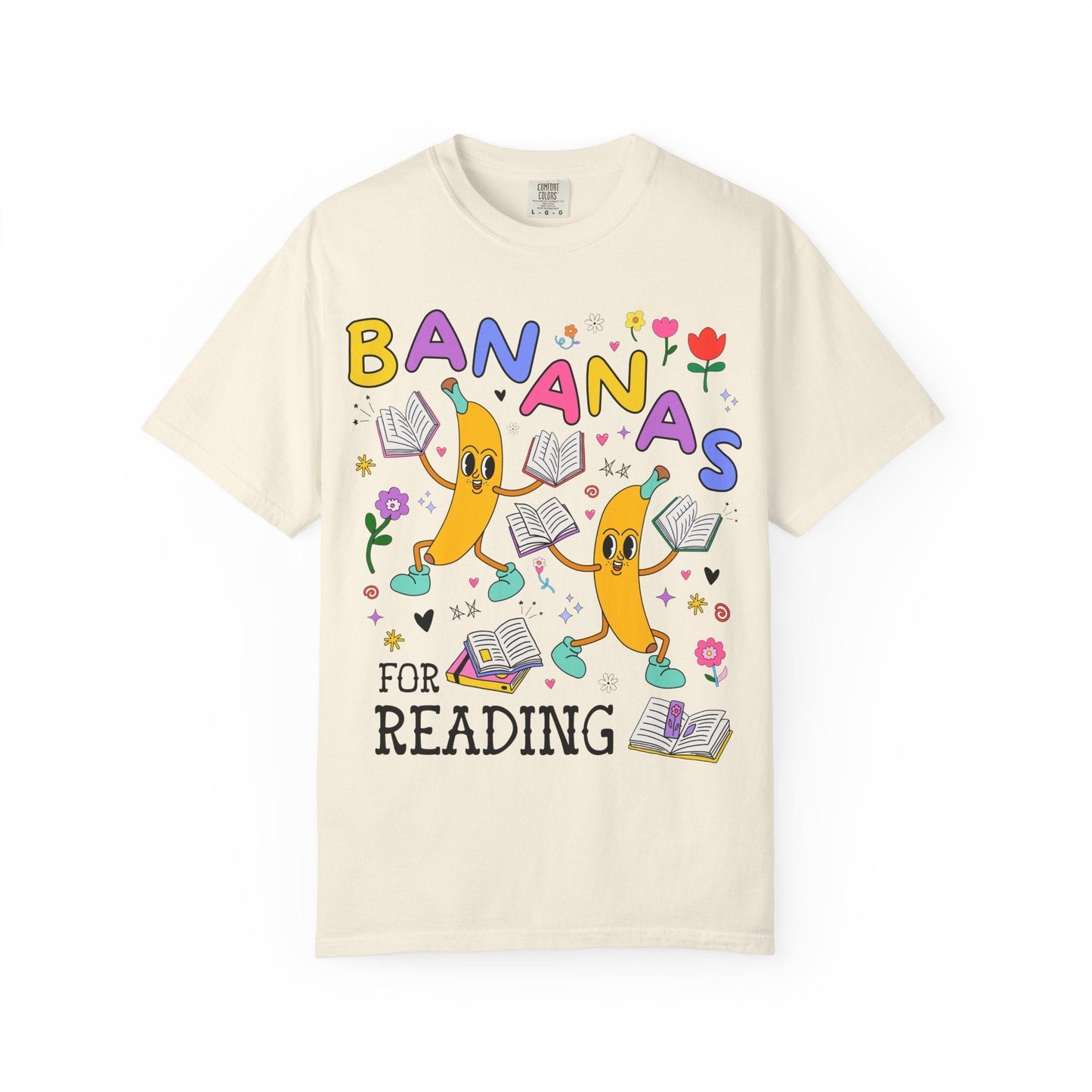 Colorful Bookworm Tee Shirt with Fruit