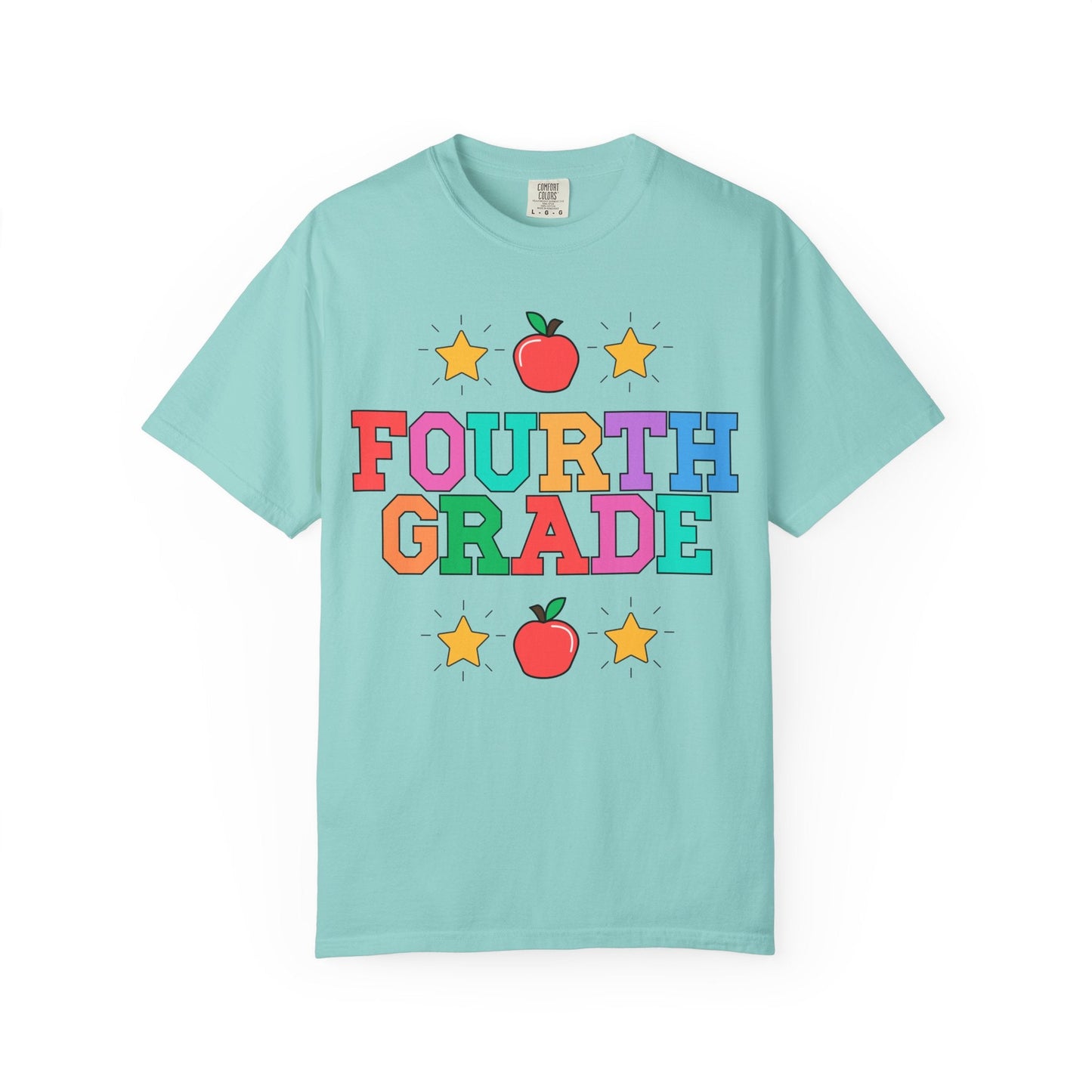 Colorful Fourth Grade Teacher Tee