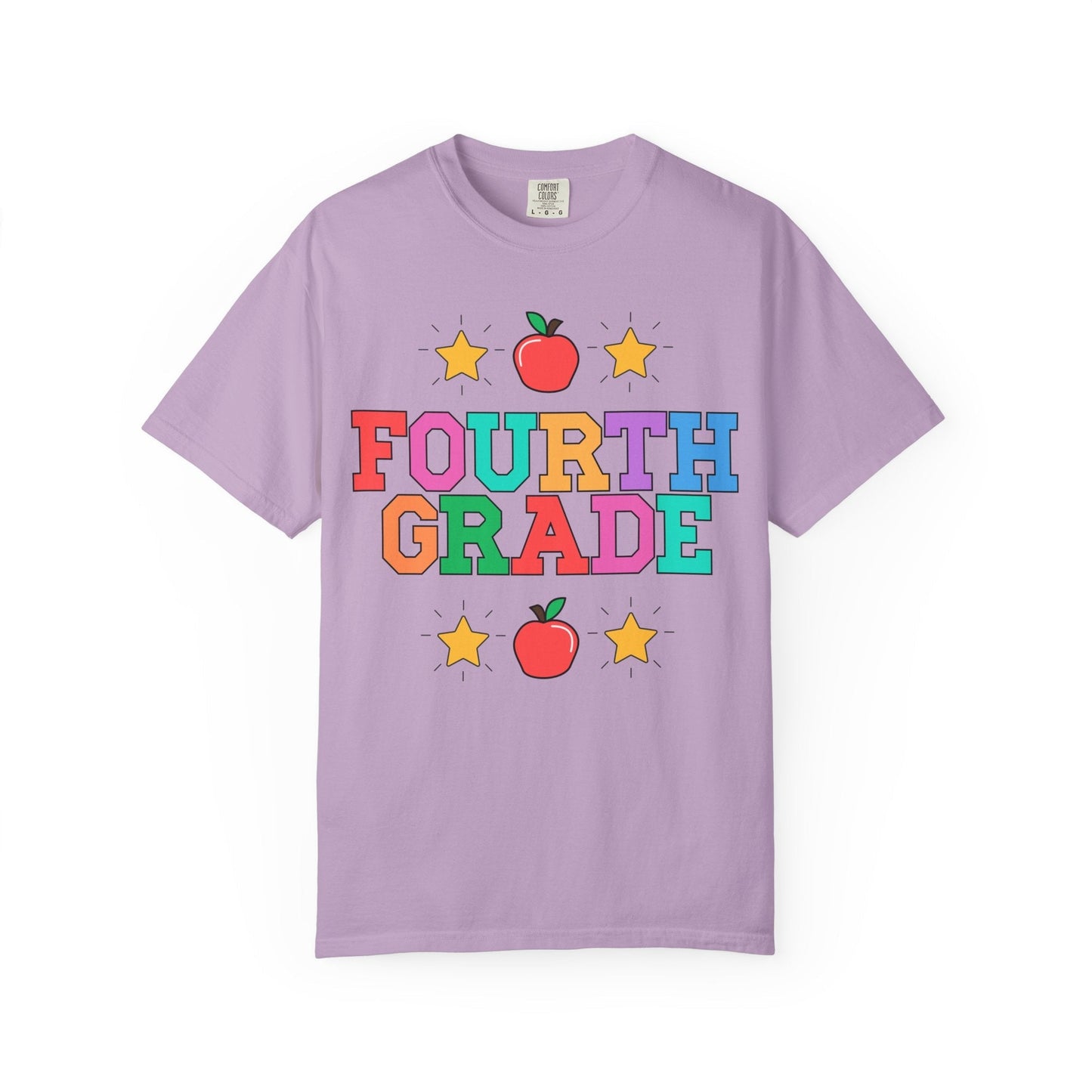 Colorful Fourth Grade Teacher Tee