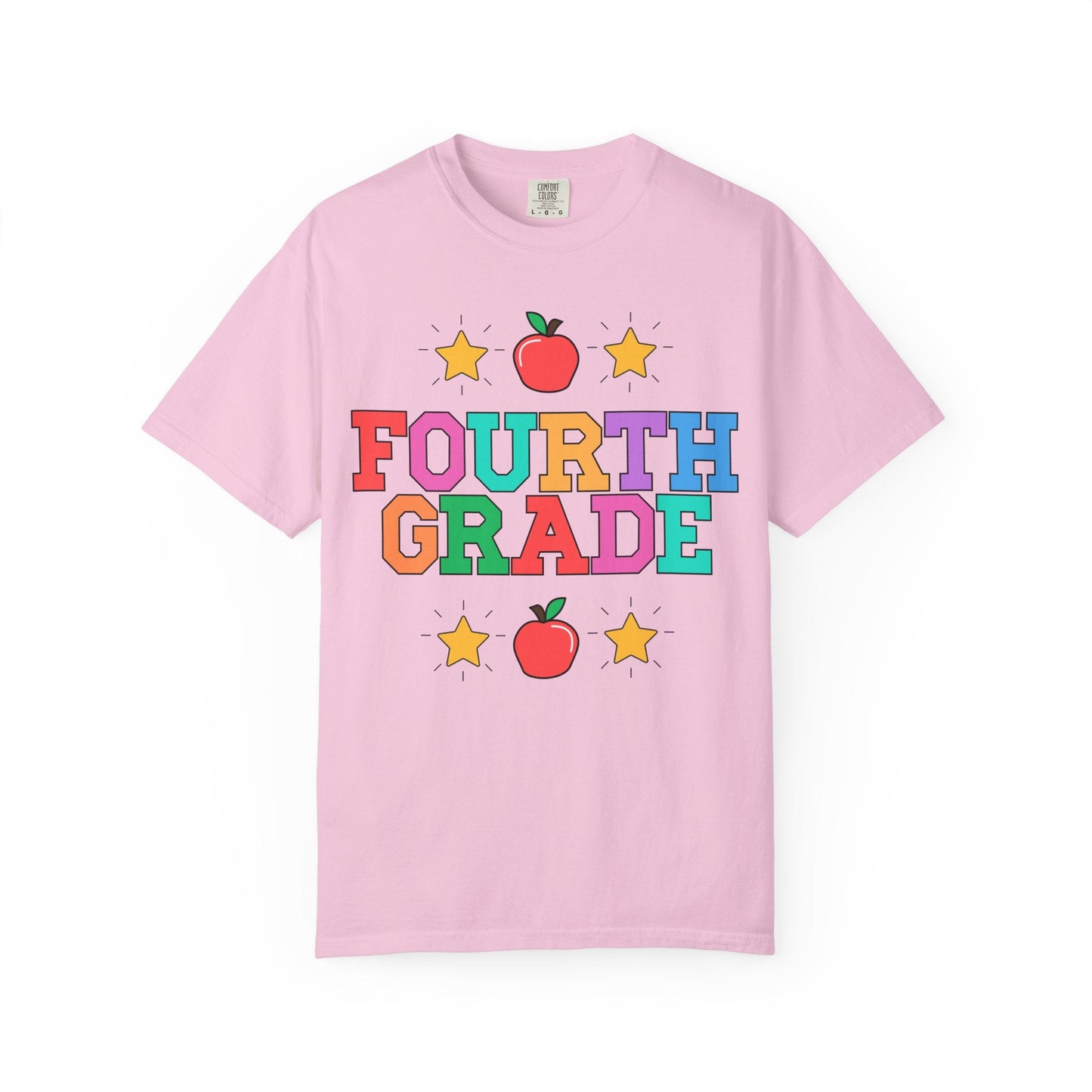 Colorful Fourth Grade Teacher Tee