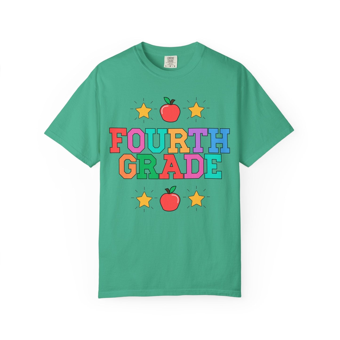 Colorful Fourth Grade Teacher Tee