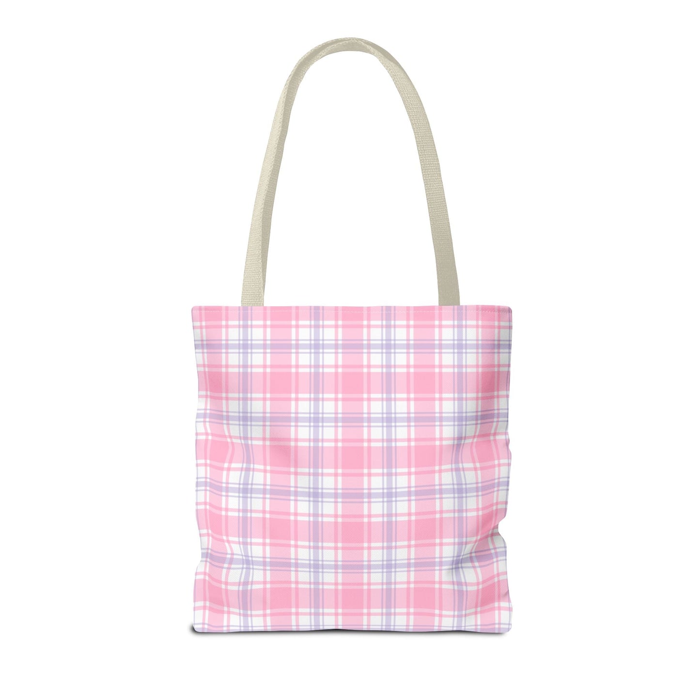 Colorful Plaid Tote Bag with Initial for Best Friend or Sister, Cute Striped Floral Tote Bag with Heart, Tote Bag with Letter: U