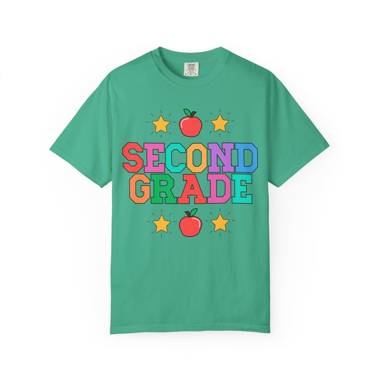 Colorful Second Grade Teacher Tee