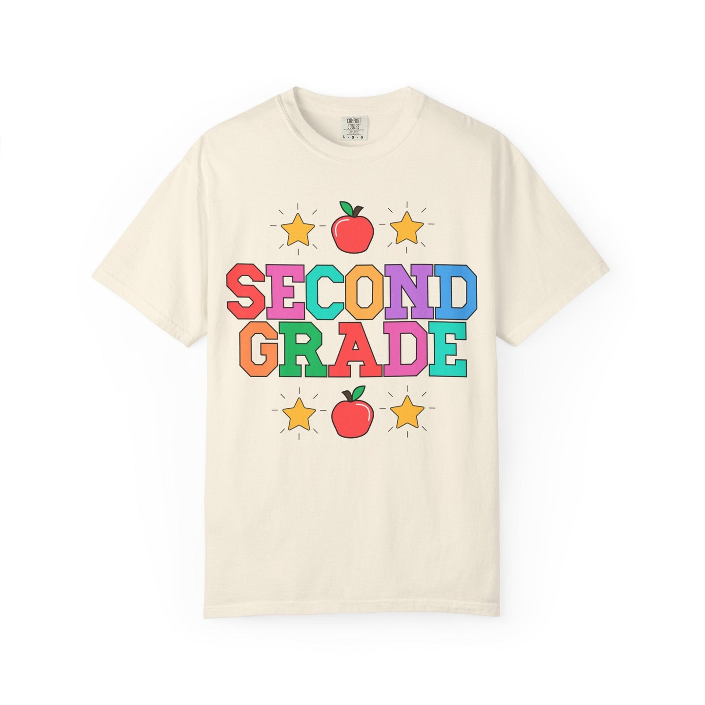 Colorful Second Grade Teacher Tee