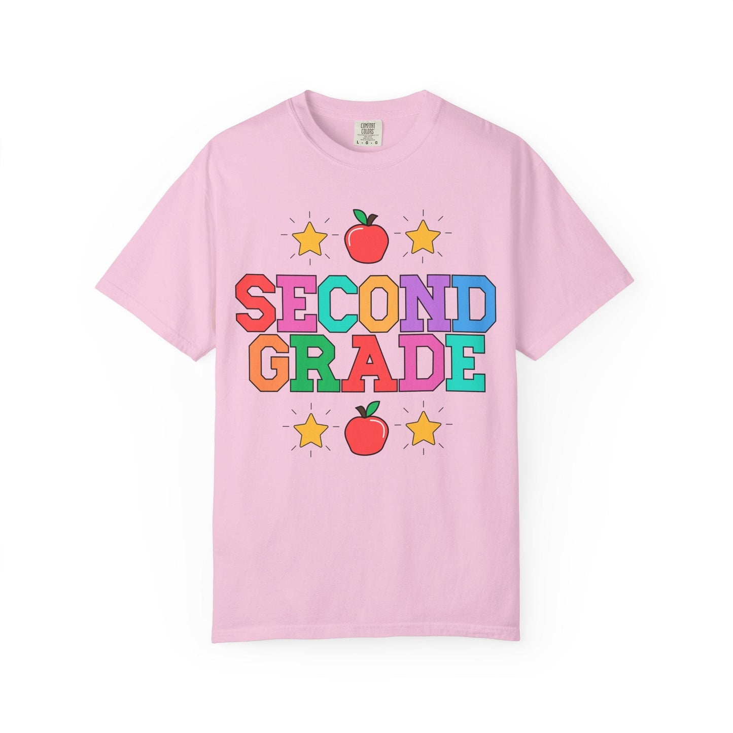 Colorful Second Grade Teacher Tee