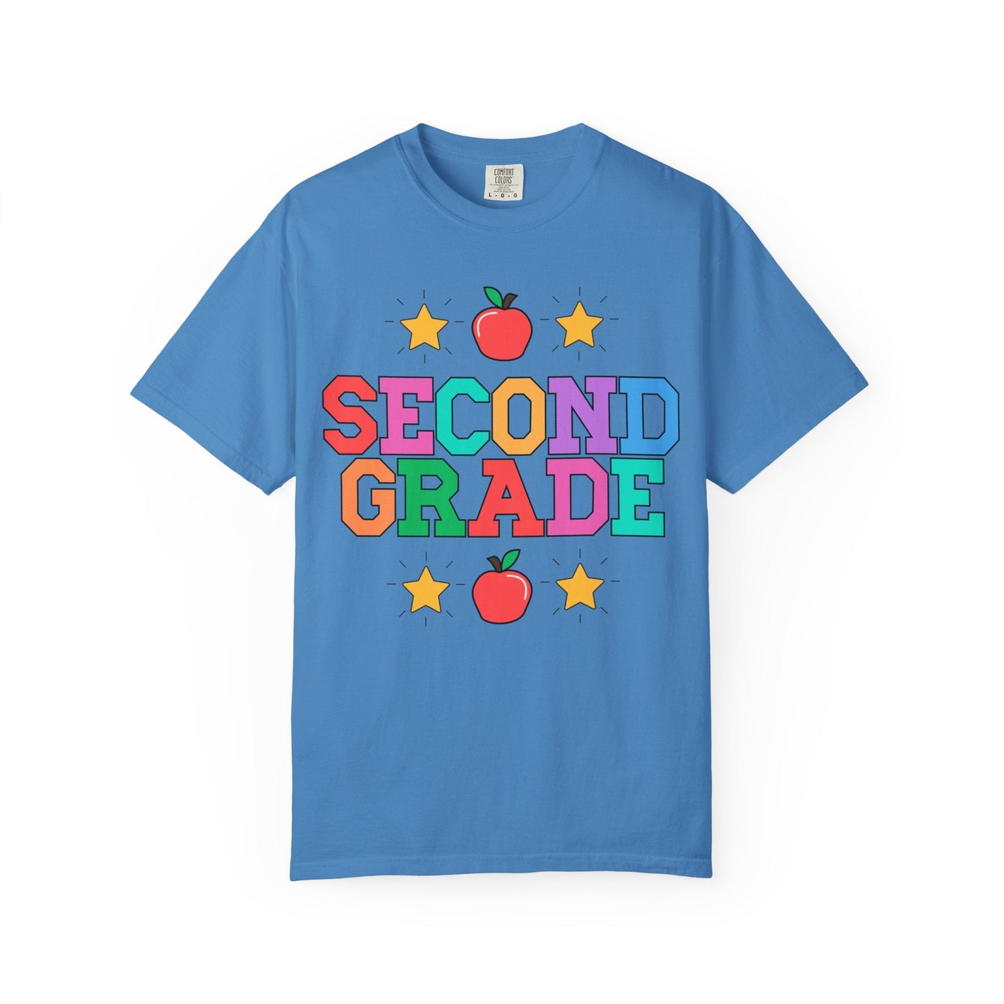 Colorful Second Grade Teacher Tee