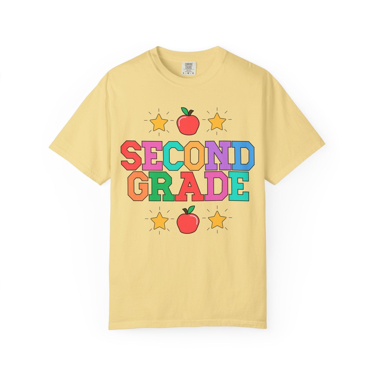 Colorful Second Grade Teacher Tee