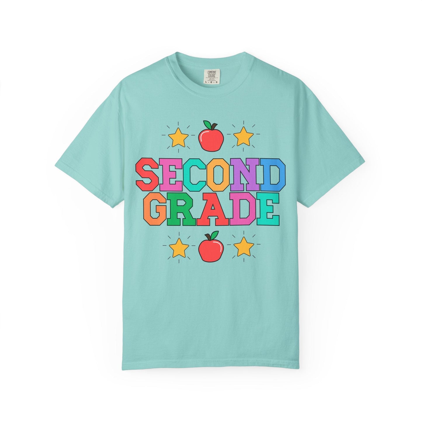 Colorful Second Grade Teacher Tee