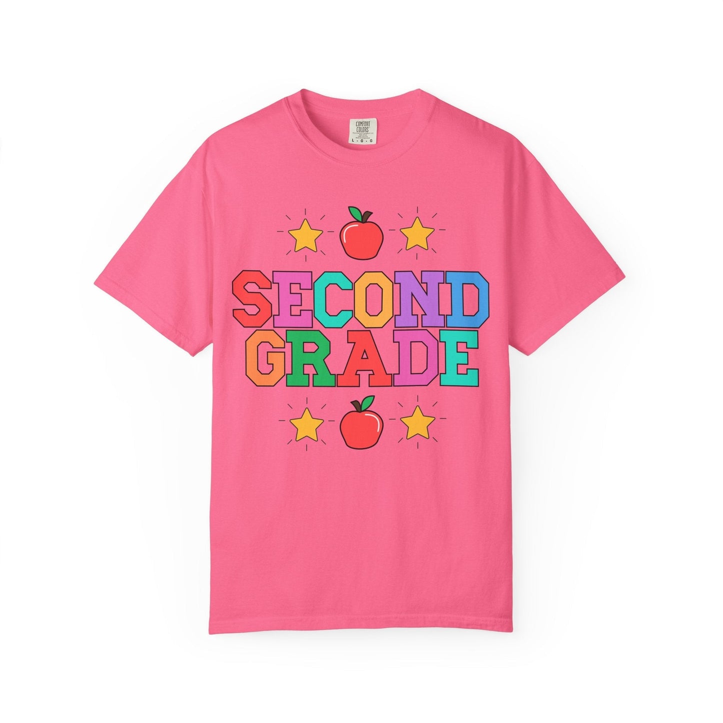 Colorful Second Grade Teacher Tee
