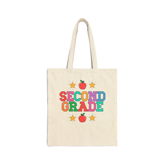 Colorful Second Grade Teacher Tote