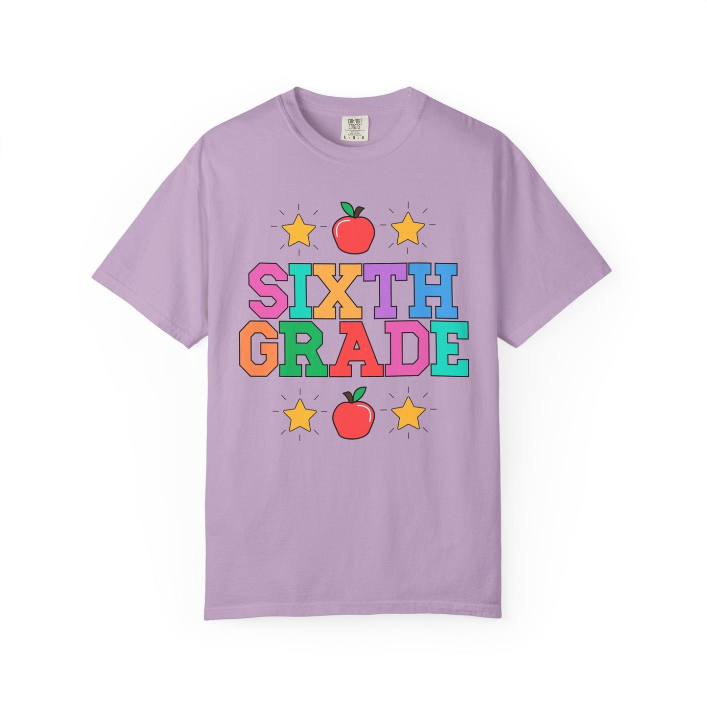 Colorful Sixth Grade Teacher Tee