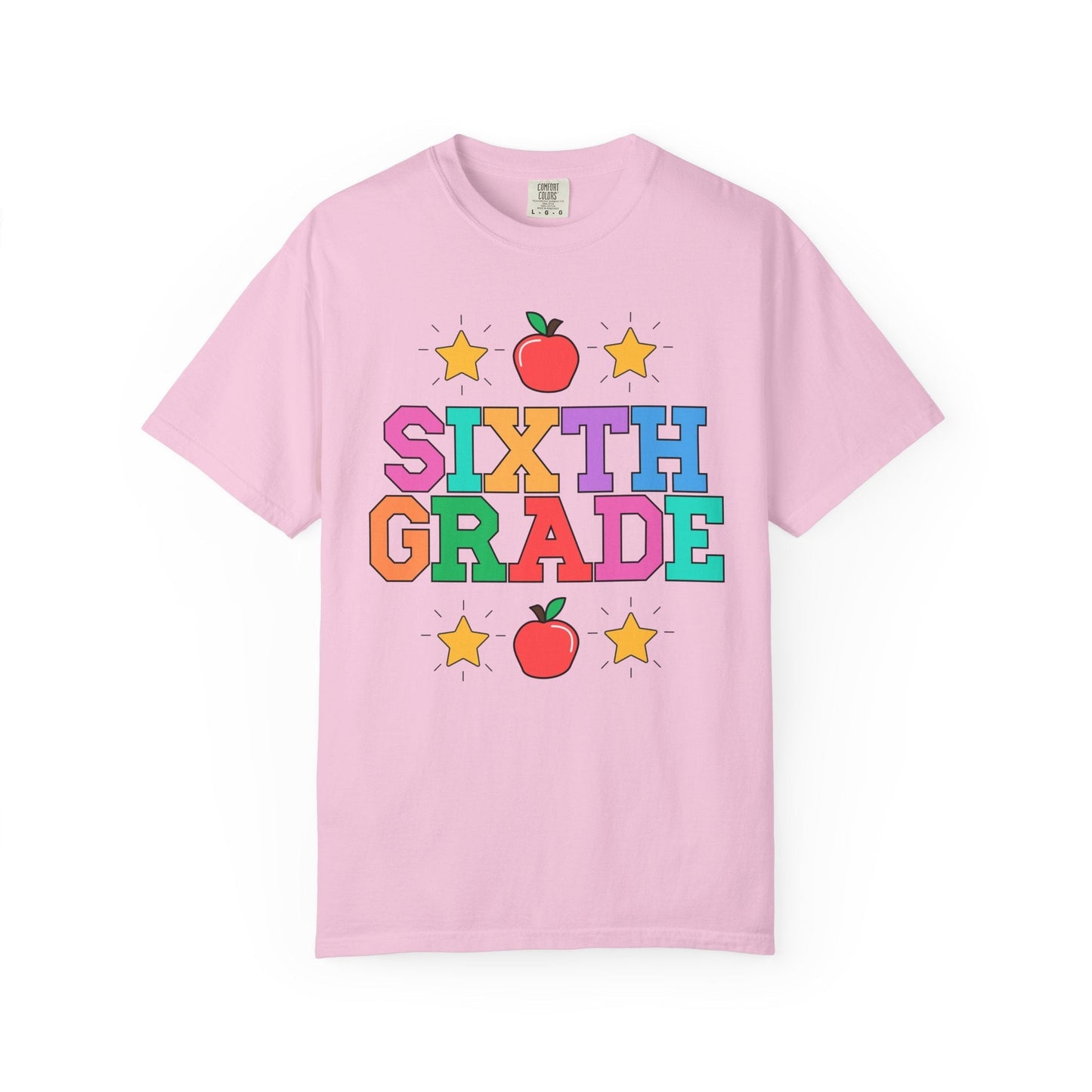 Colorful Sixth Grade Teacher Tee