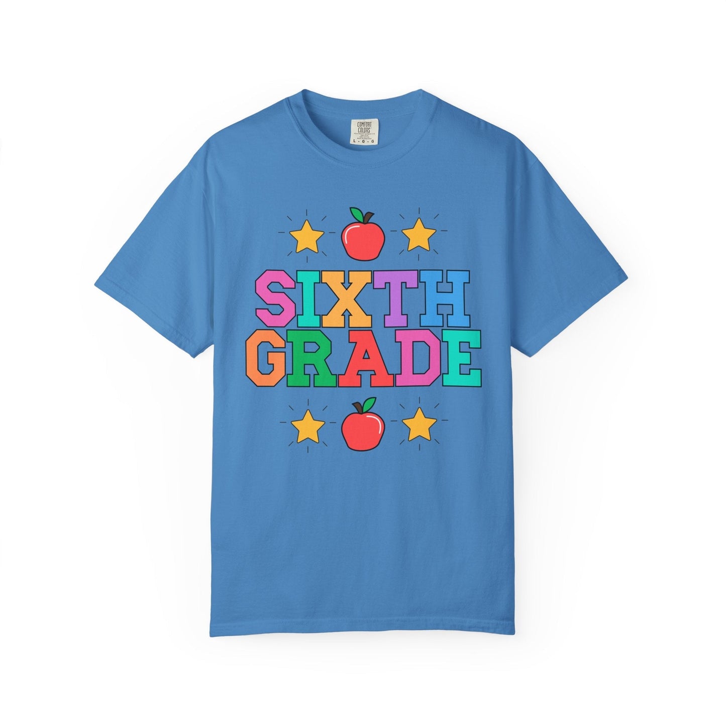 Colorful Sixth Grade Teacher Tee