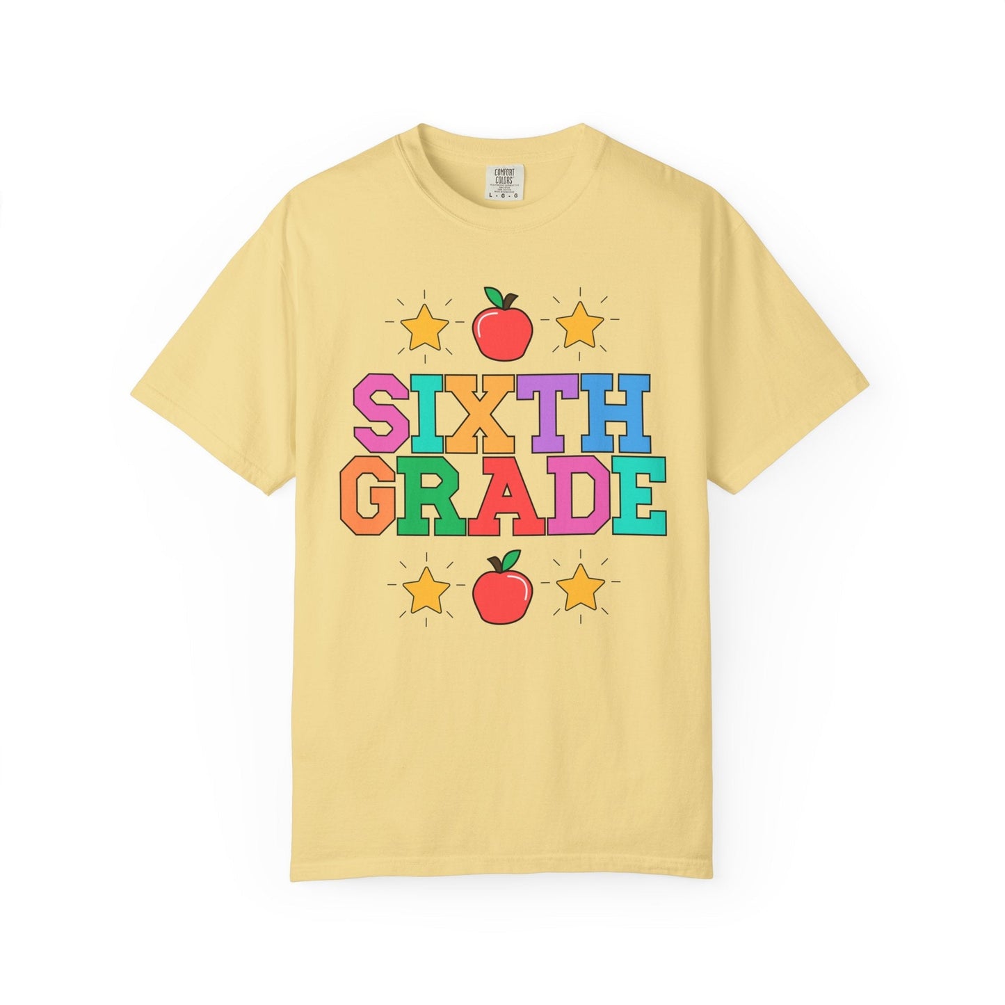 Colorful Sixth Grade Teacher Tee