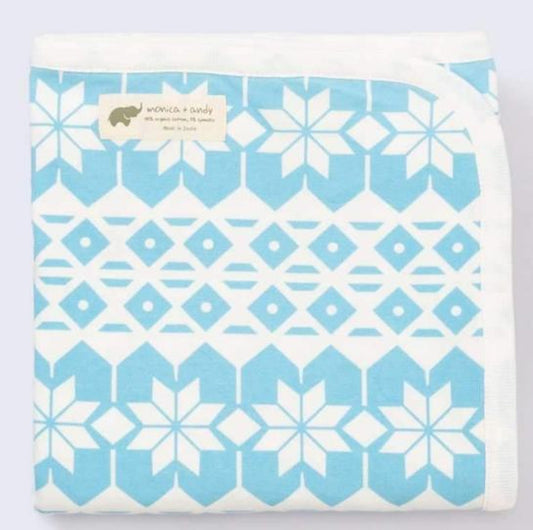 Coming Home Blanket - Blue Snowflakes