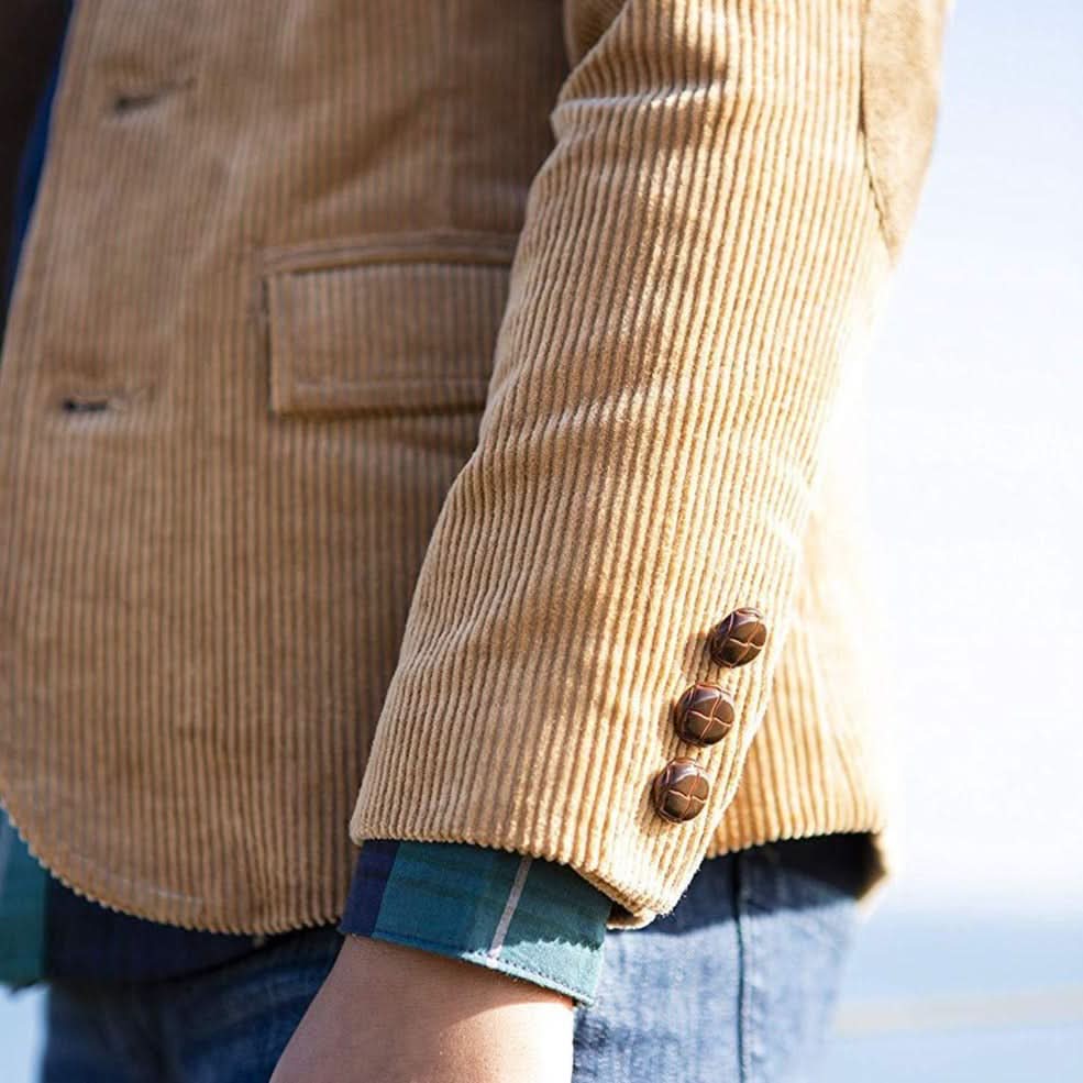 Organic Corduroy Blazer with Elbow Patches
