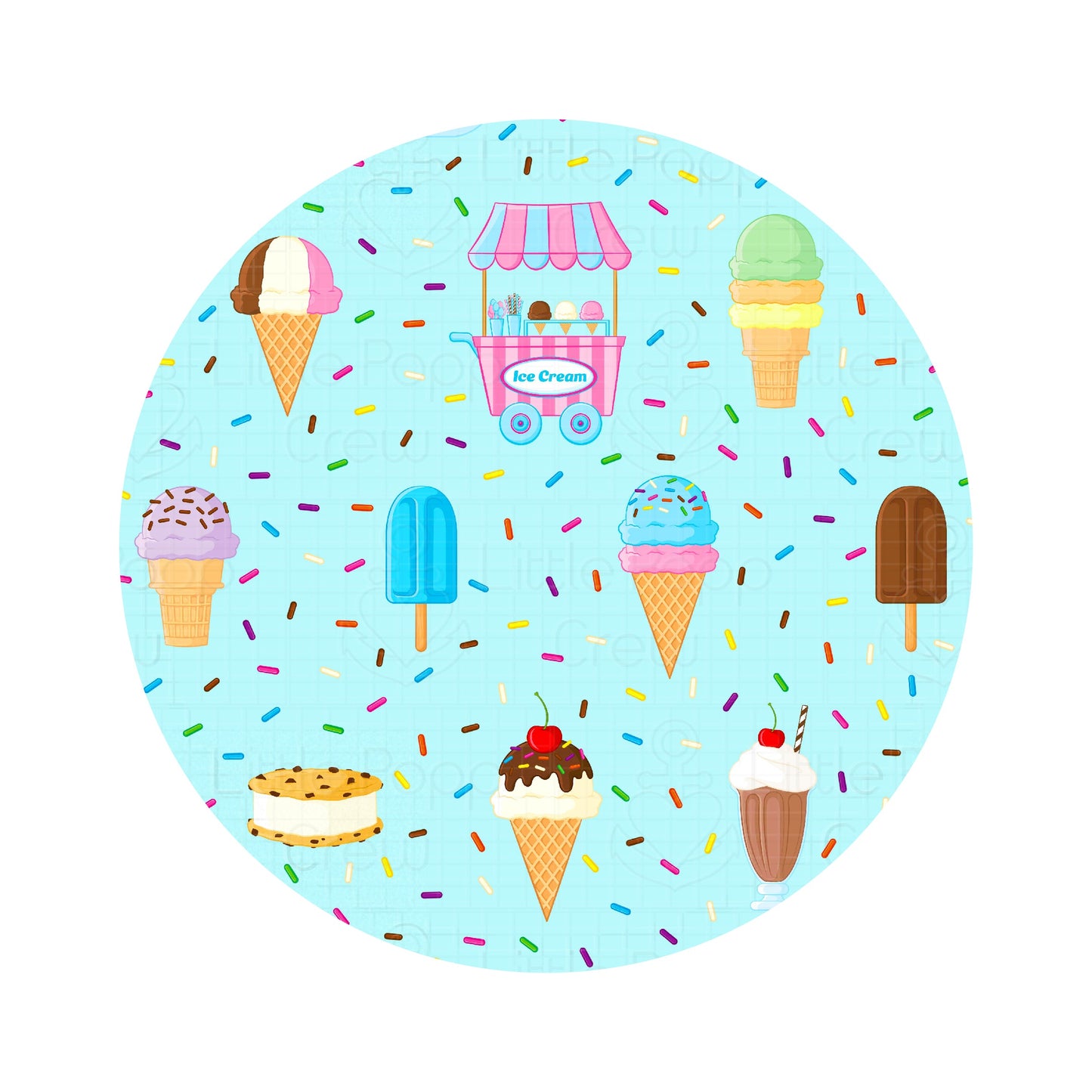Cotton Candy Ice Cream | Two-Piece Bamboo Short Sleeve Toddler & Kids Set