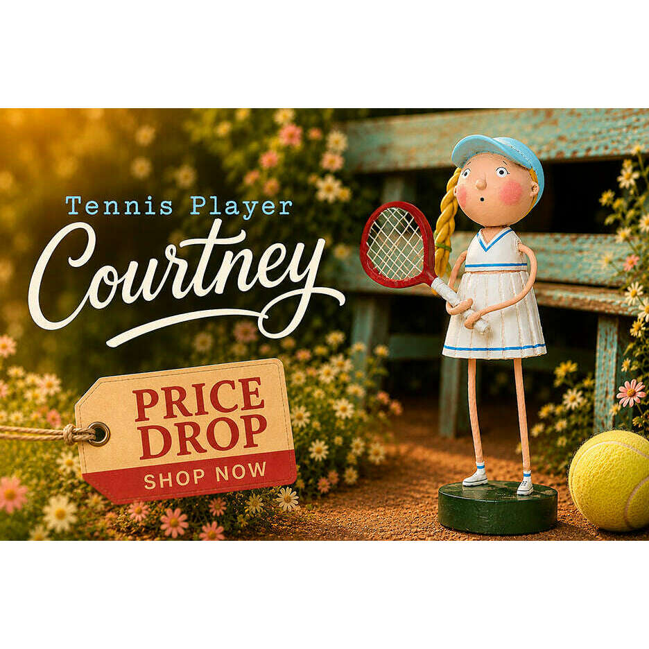 Courtney Tennis Player Figuine by Lori Mitchell *New for 2025*
