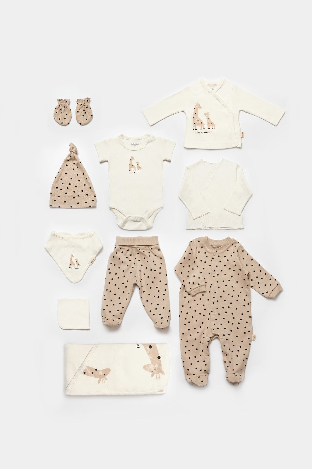 Giraffe Newborn 10 Pcs Organic Set
