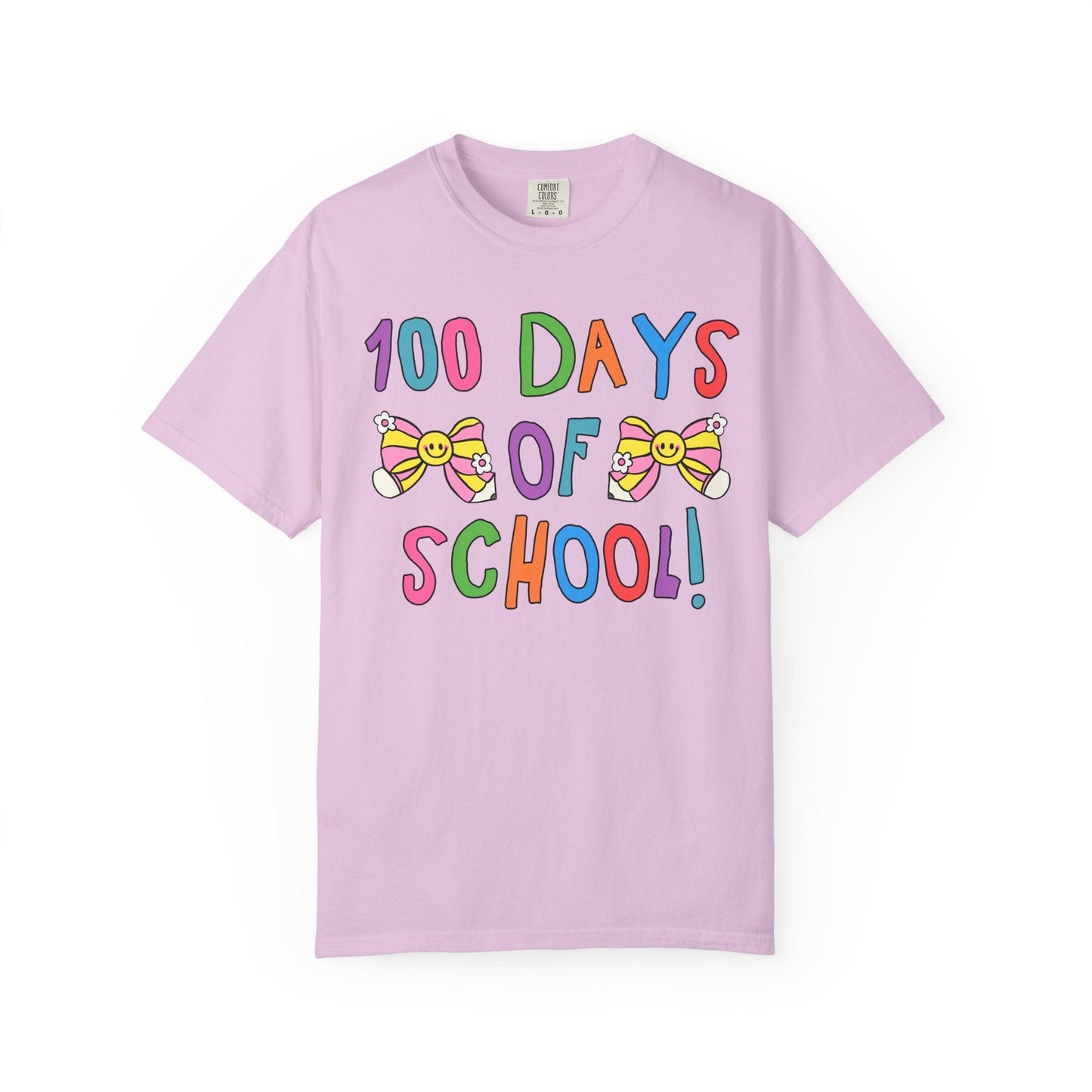 Cute 100 Days of School Tee Shirt with Bows
