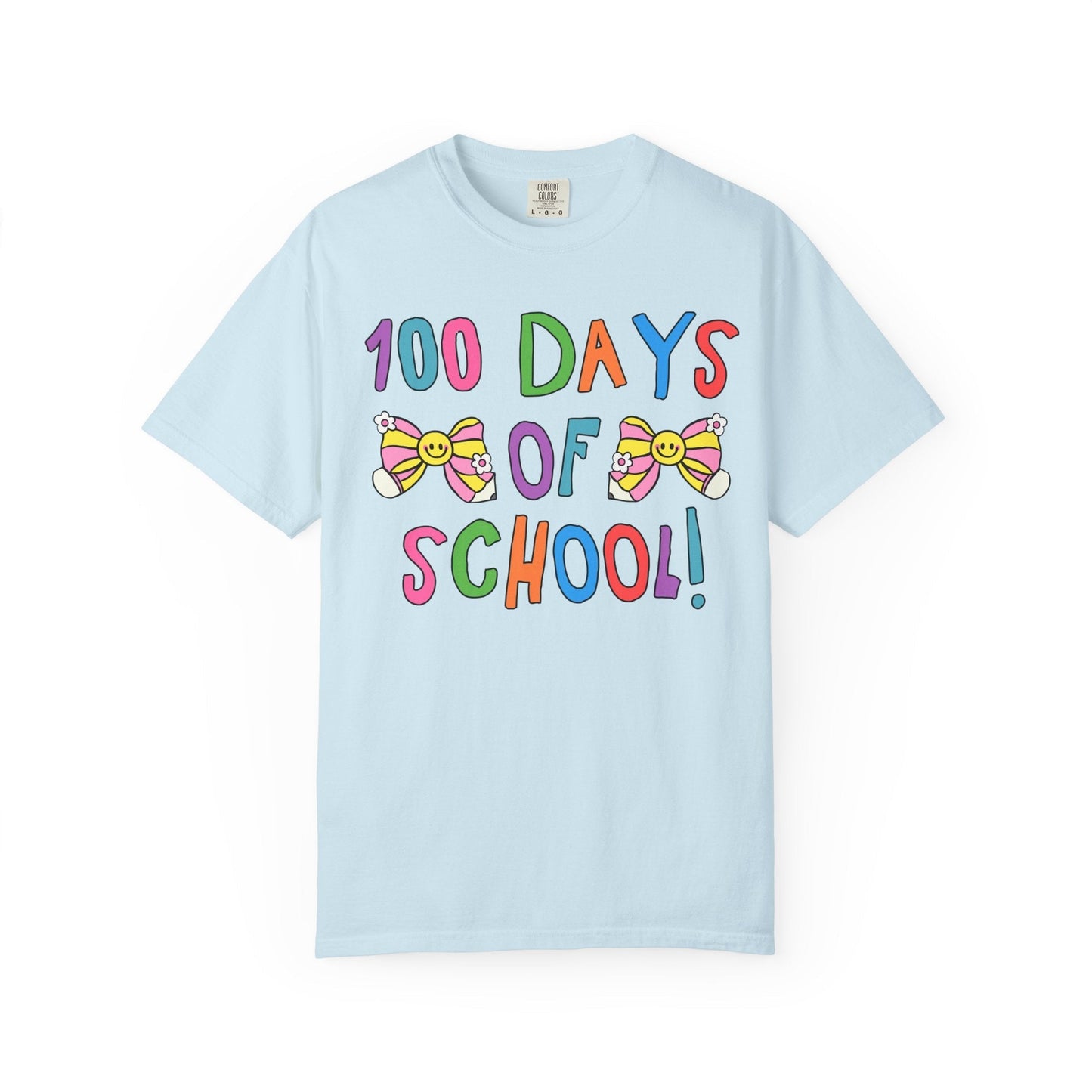 Cute 100 Days of School Tee Shirt with Bows