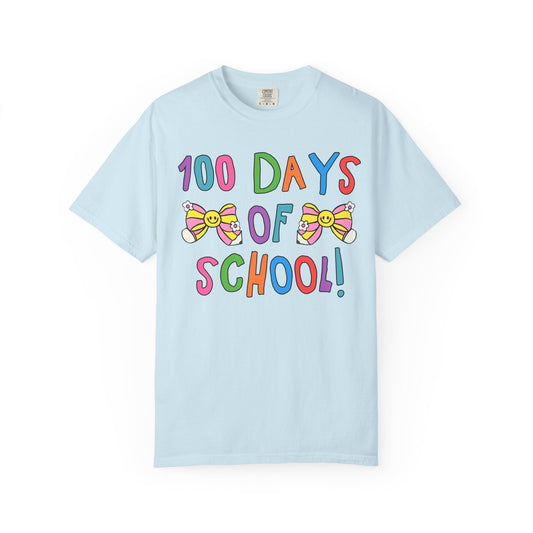Cute 100 Days of School Tee Shirt with Bows