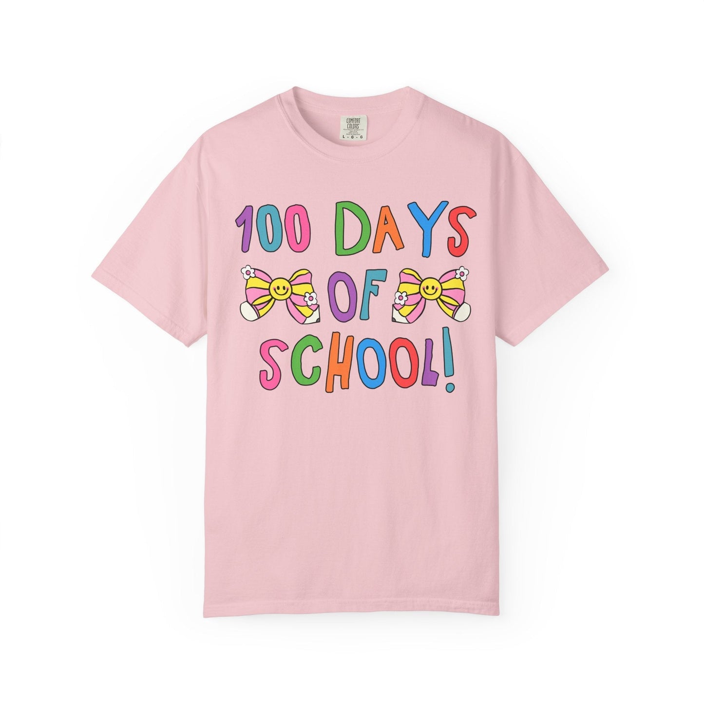 Cute 100 Days of School Tee Shirt with Bows