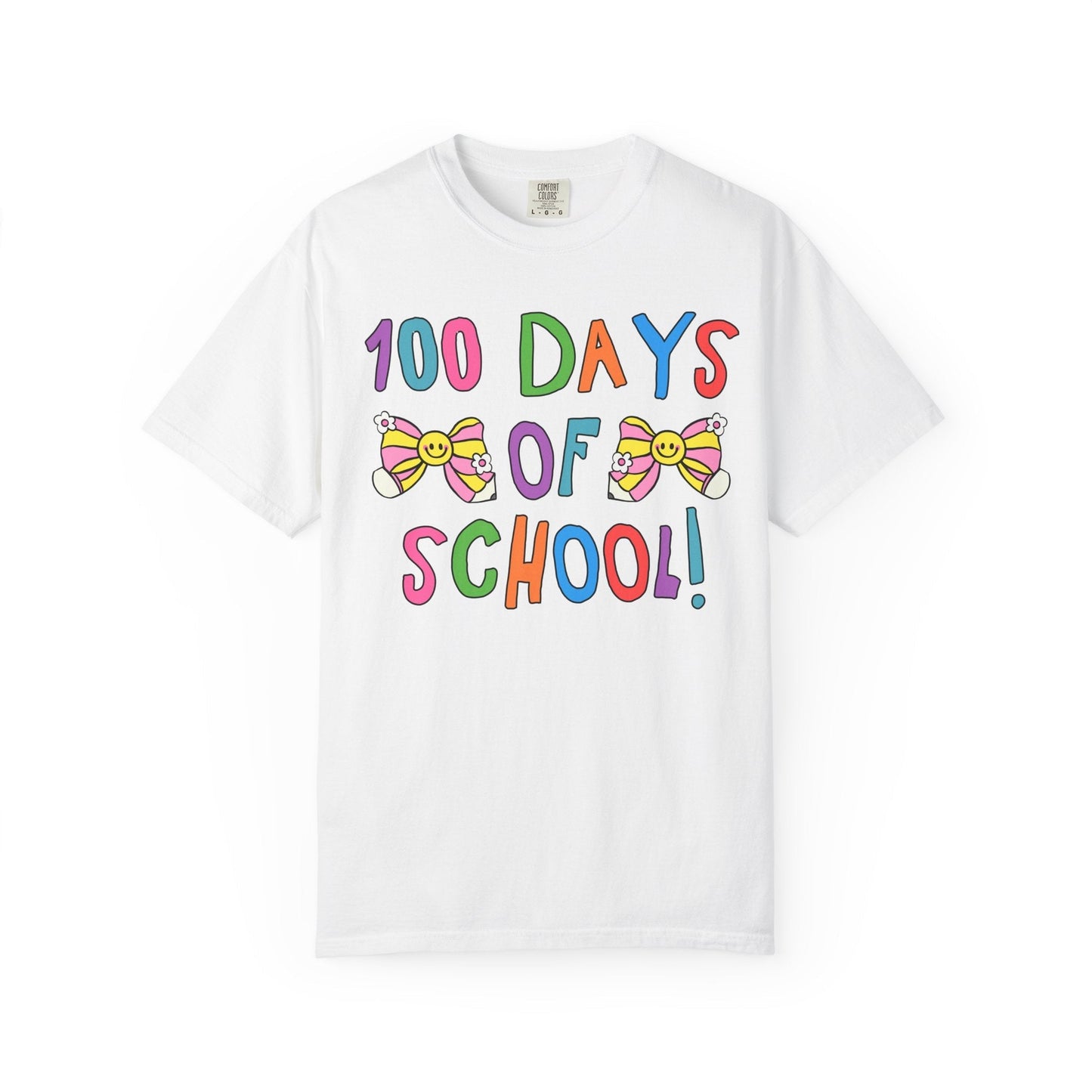 Cute 100 Days of School Tee Shirt with Bows