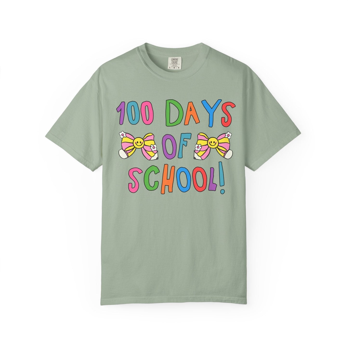 Cute 100 Days of School Tee Shirt with Bows