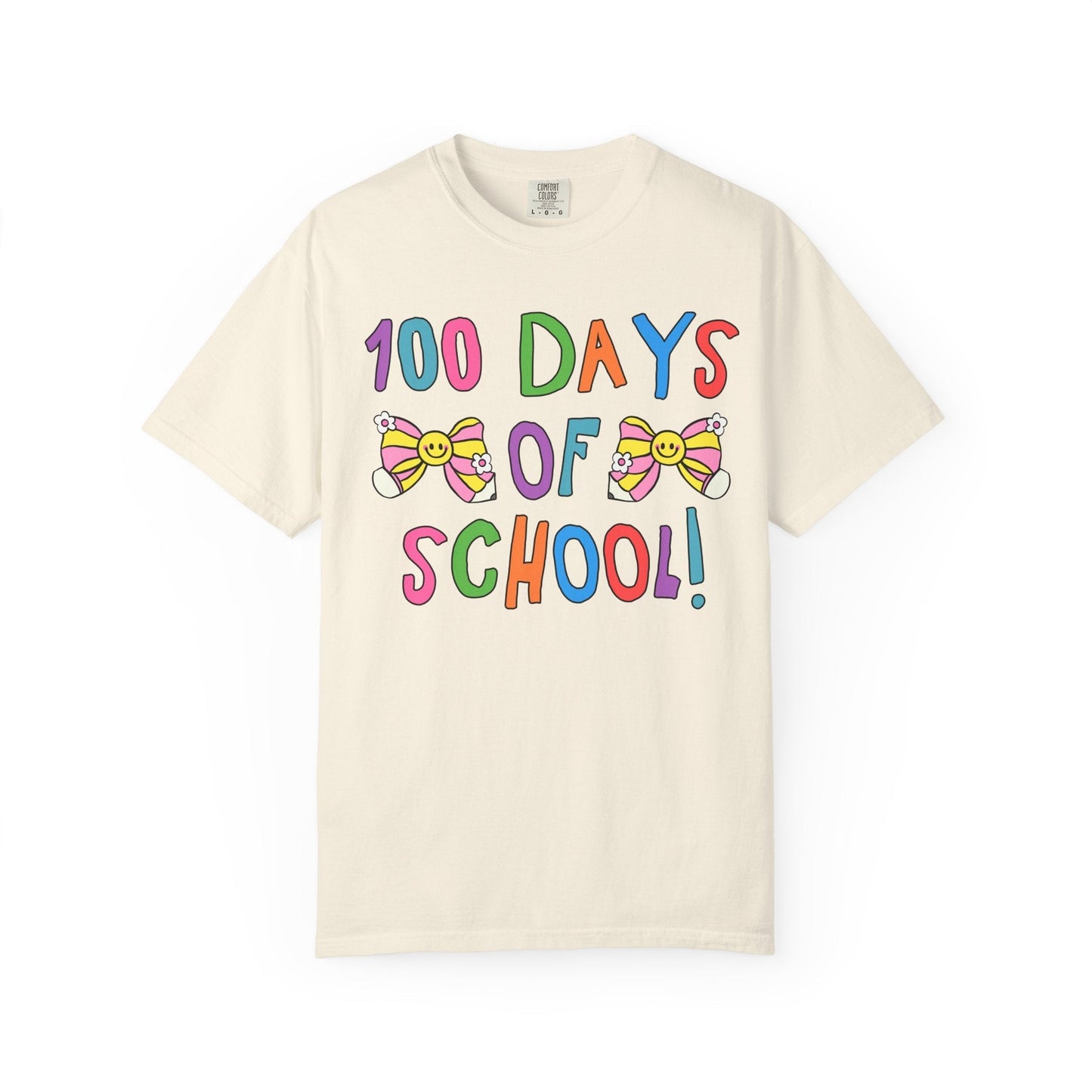 Cute 100 Days of School Tee Shirt with Bows