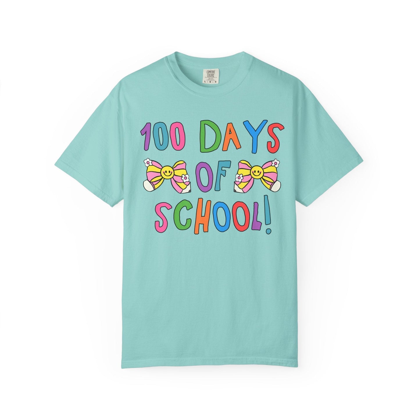 Cute 100 Days of School Tee Shirt with Bows