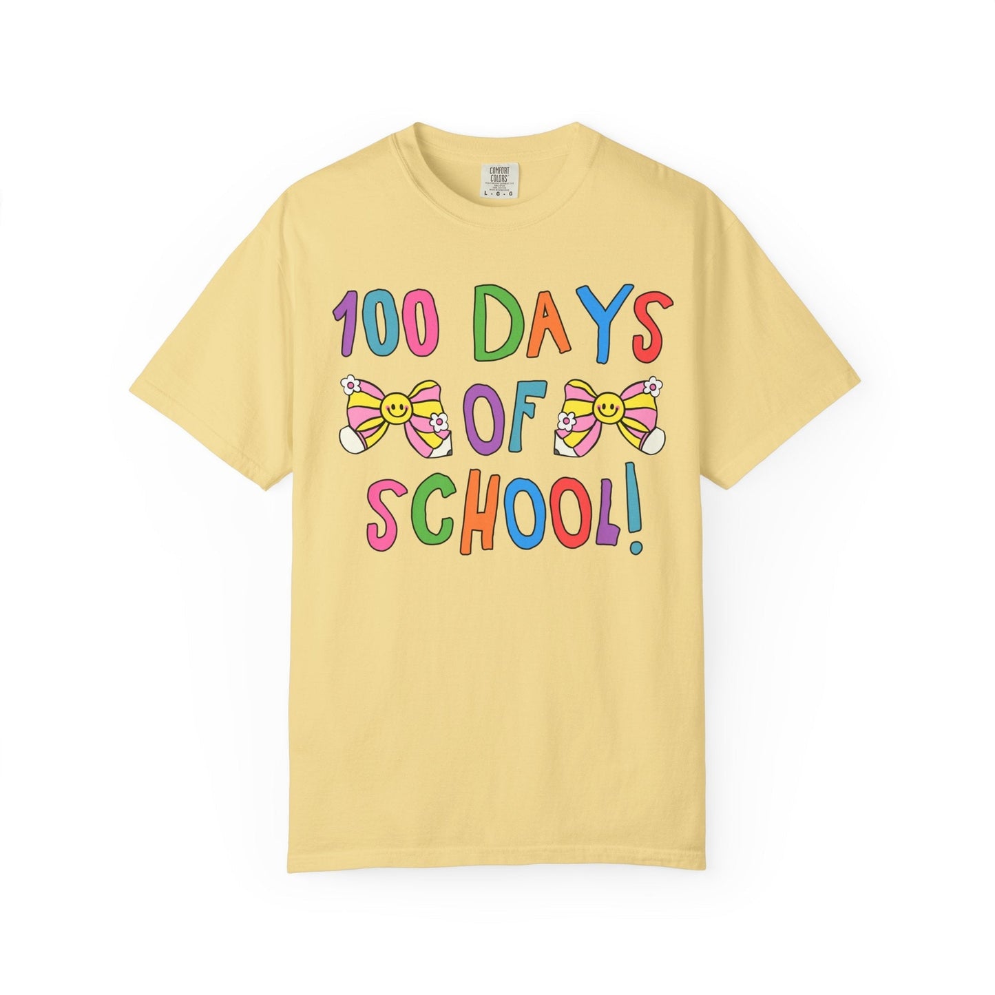 Cute 100 Days of School Tee Shirt with Bows