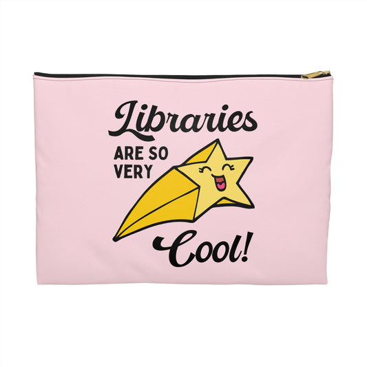 Cute Bookish Pouch with Zipper for Librarian