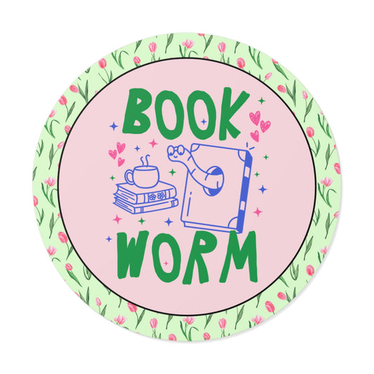 Cute Bookworm Sticker