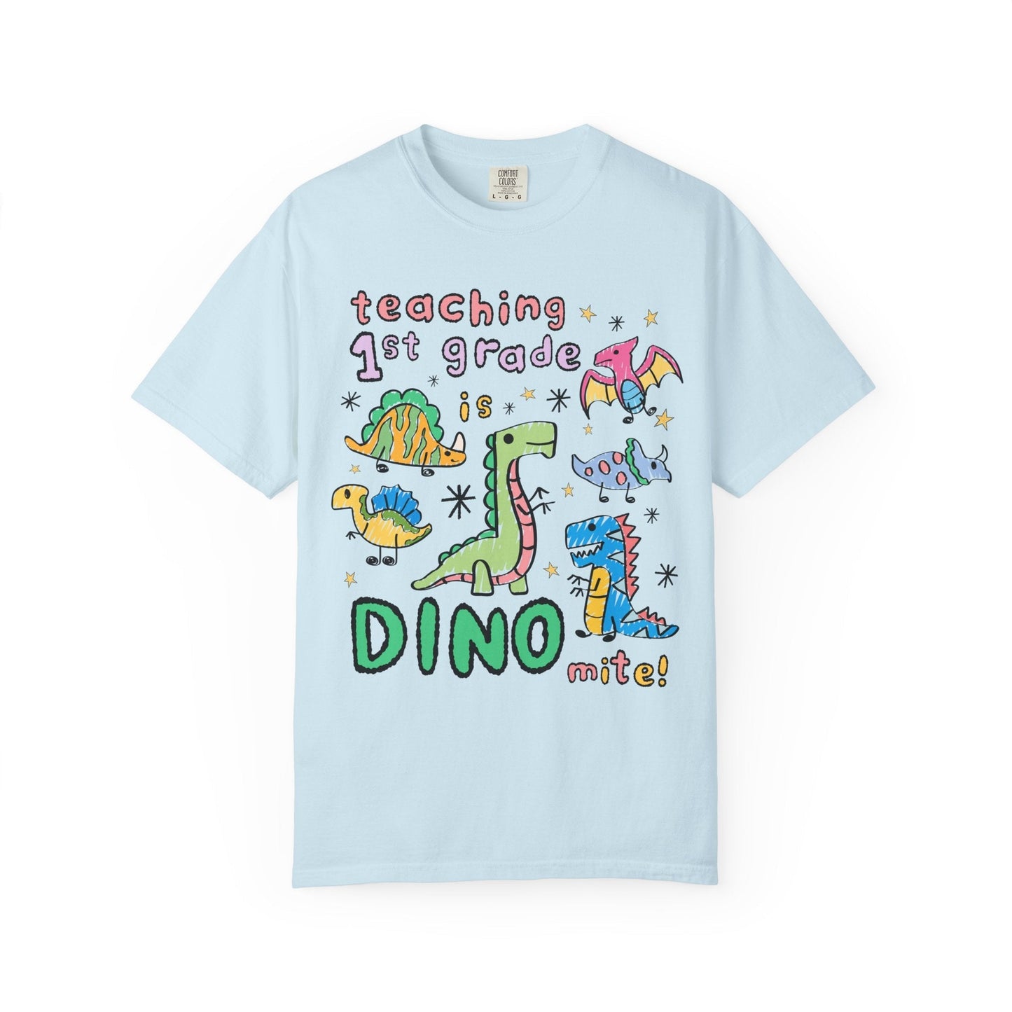 First Grade Teacher Dinosaur Tee
