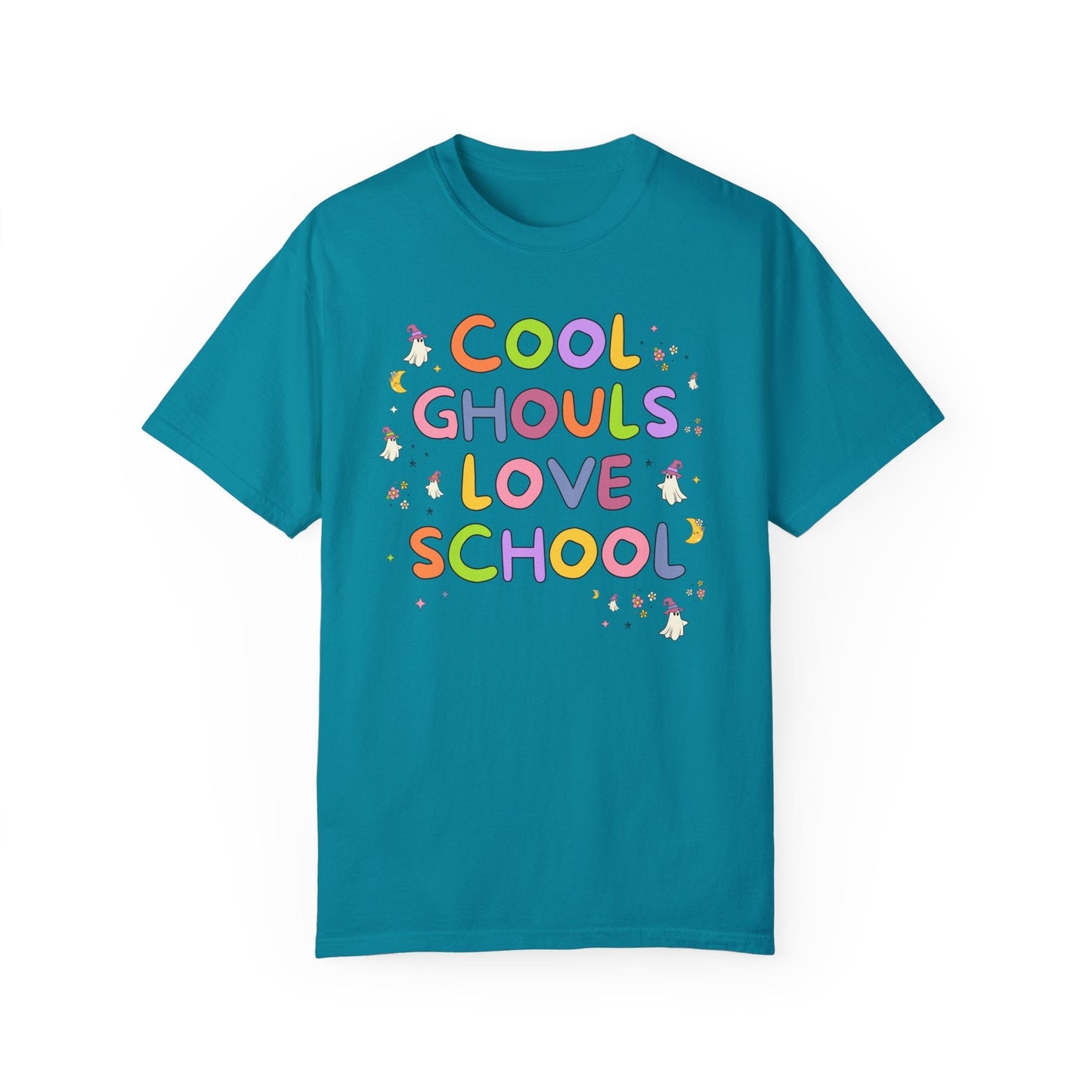 Cute Halloween Teacher Tee with Ghosts