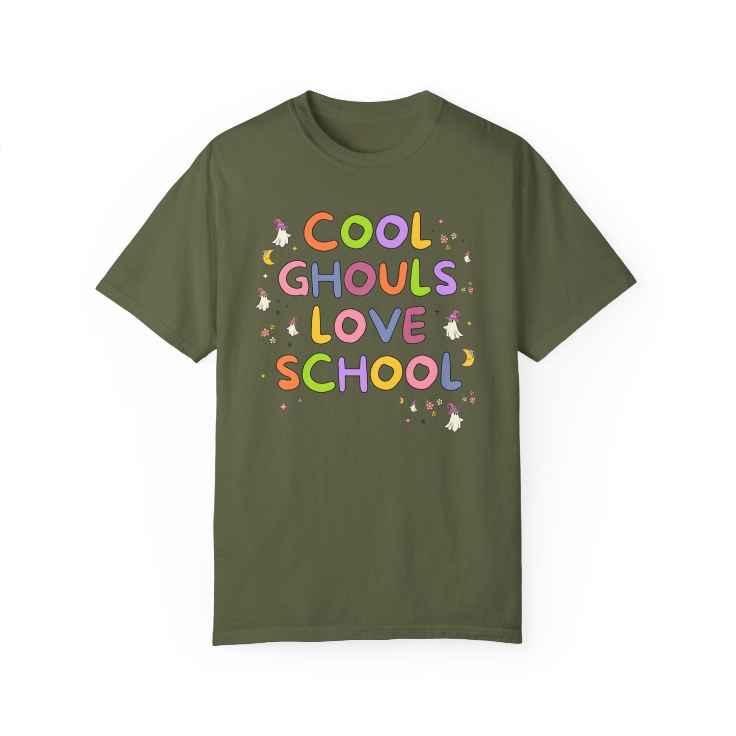 Cute Halloween Teacher Tee with Ghosts