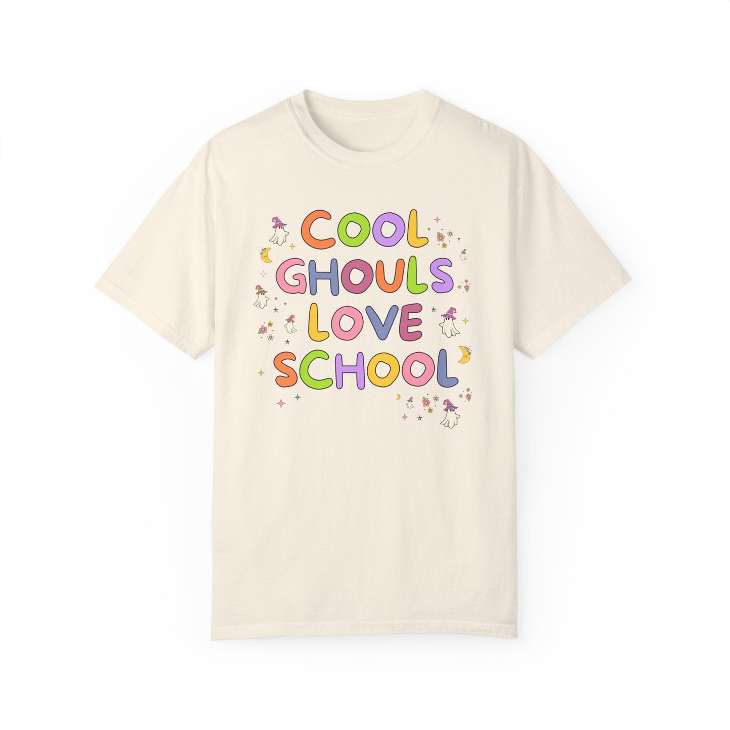 Cute Halloween Teacher Tee with Ghosts
