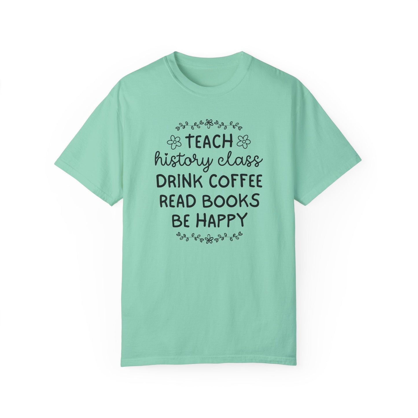 Cute Floral History Teacher Tee Shirt