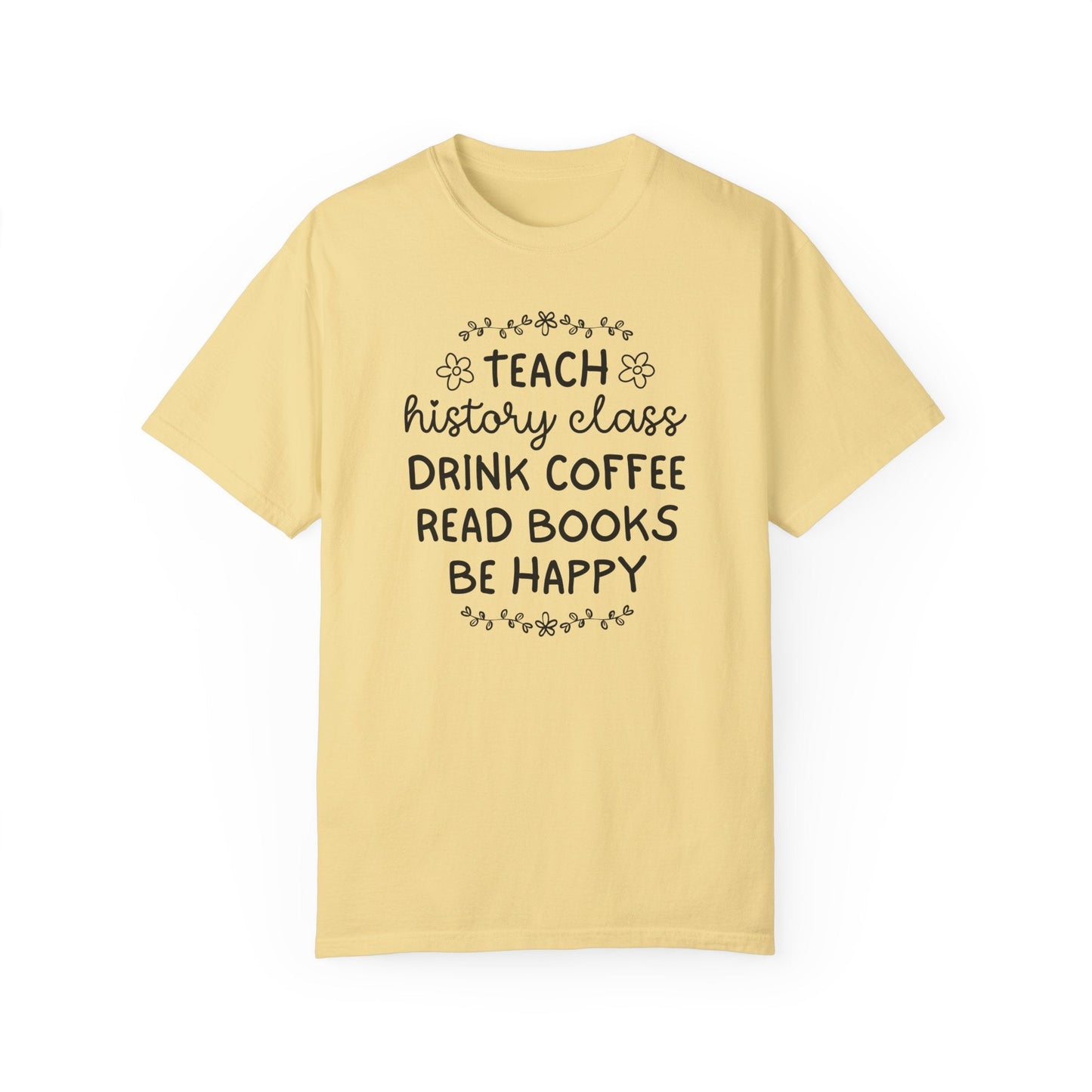 Cute Floral History Teacher Tee Shirt